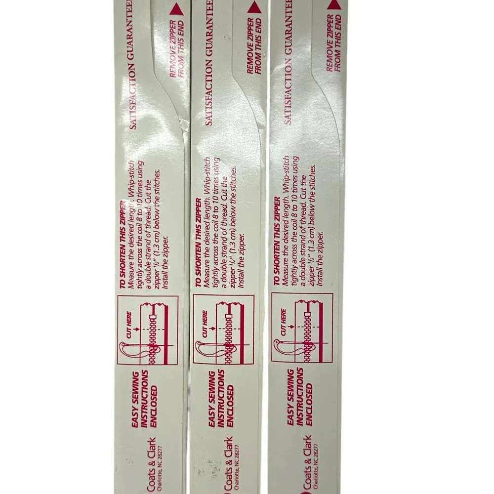 Coats & Clark All Purpose Zippers - Set of 3 - Picture 2 of 8
